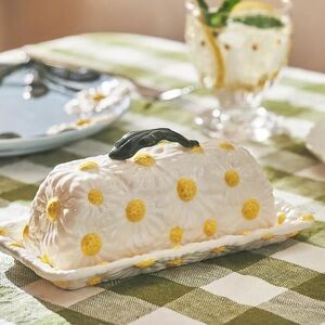 Anthropologie Foster Icon Stoneware Butter Dish
